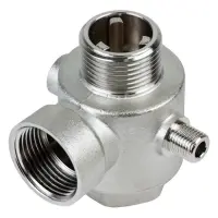 Пятиходовая муфта Aquatica 779601 плюс обратный клапан 80мм 1"Нx1"Вx1"Вx1/4"Нx1/4"В Silver 480г