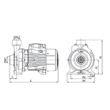 Насос центробежный поверхностный Aquatica Leo 3.0 775271 3.0кВт Hmax 30м Qmax 800л/мин 2"