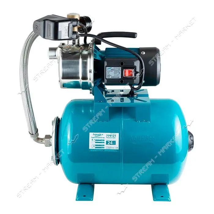 Насос центробежный самовсасывающий Aquatica Leo 775311/24 0.6кВт Hmax 35м Qmax 50л/мин нержавейка