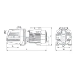Насос центробежный самовсасывающий Aquatica Leo 3.0 775374 1.1кВт Hmax 55м Qmax 100л/мин            