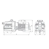 Насос центробежный самовсасывающий Aquatica Leo 3.0 775377 1.1кВт Hmax 47м Qmax 140л/мин            