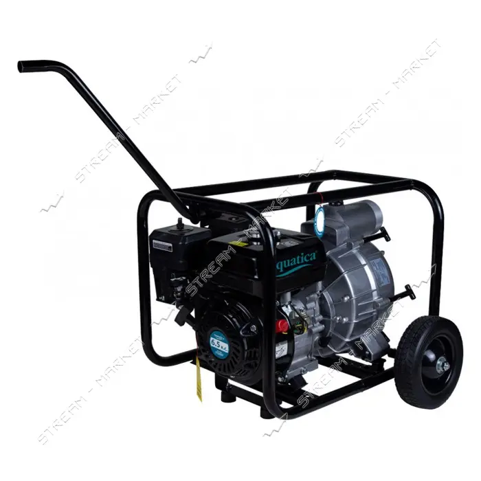 Мотопомпа Aquatica 772537 6.5л.с. Hmax 28м Qmax 50м3/ч 4-ех тактный для грязной воды                