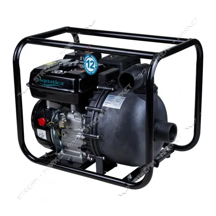 Мотопомпа Aquatica 772539 7.5л.с. Hmax 30м Qmax 38м3/ч 4-ех тактный для агрессивной воды            