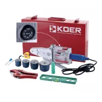 Набор для пайки PPR труб Koer KW.SET-02 1500Вт 4 насадки ножницы рулетка 2 заглушки уровень         