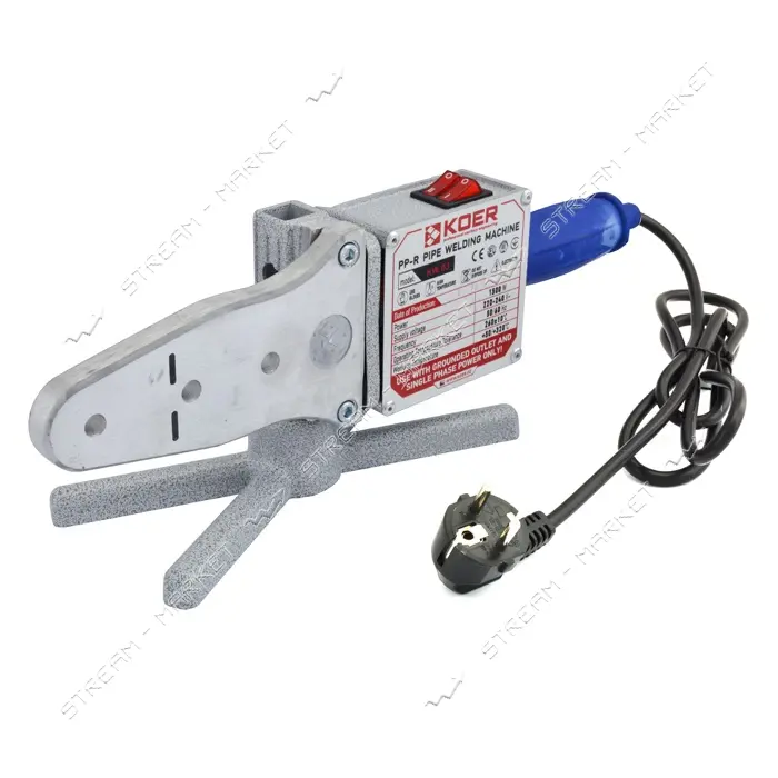 Набор мини для пайки PPR труб Koer KW.SET-03S 1500Вт 4 насадки ножницы