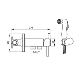 Смеситель для биде Zerix LR5398-1 встраиваемый                                                      