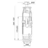 Стойка для бачка унитаза SoloPlast одна кнопка АС-05.00