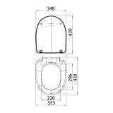 Сидение для унитаза SoloPlast СПМ-8 с металлическим крепежом                                        