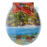Сиденье для унитаза AquaFairy мягкое бирюзовое                                                      