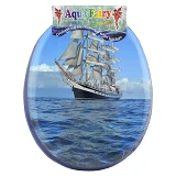 Сидение для унитаза мягкое AquaFairy синее                                                          