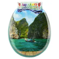 Сидение для унитаза мягкое AquaFairy зеленое                                                        