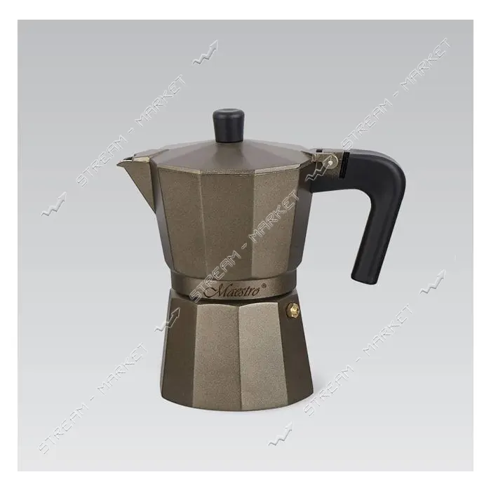 Гейзерная кофеварка Maestro MR-1666-3-BROWN Espresso Moka 150мл                                     