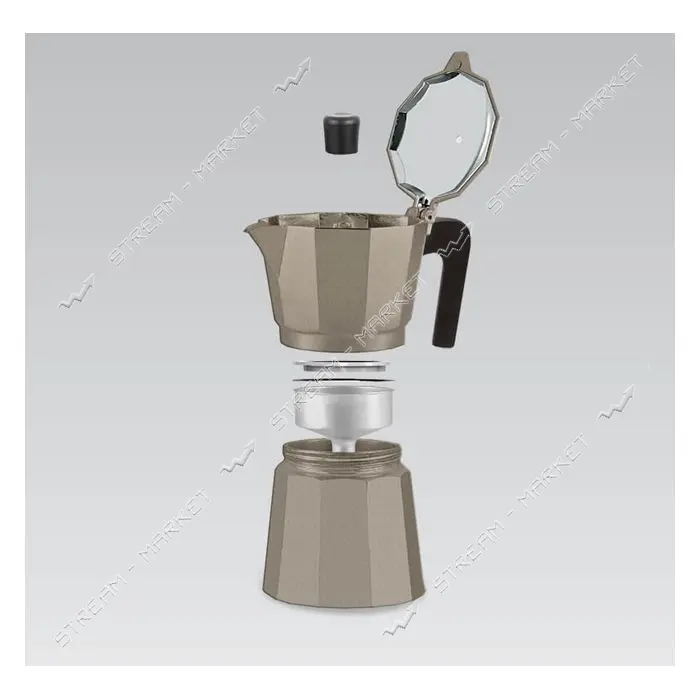 Гейзерная кофеварка Maestro MR-1666-9-BROWN Espresso Moka 450мл
