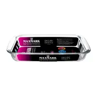 Форма для выпечки Maxmark МК-GL122 стеклянная прямоугольная 34.7x24.2x6.5см                         