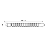 Гибкая труба для сифона мойки Aquatica TAU 40х40/50 1200мм                                          