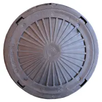 Люк А15 круглый б/з 3т 610х90мм черный                                                              