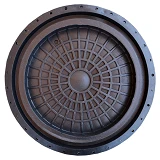 Люк А15 круглый б/з 3т 610х90мм черный                                                              