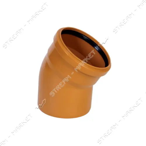 Канализационное колено Мпласт ПВХ наружное д.160х15                                                 