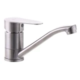 Смеситель для кухни Zerix ASA-004 короткий 15см нержавейка SUS304