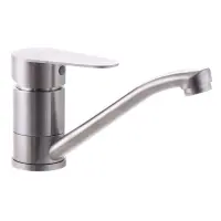 Смеситель для кухни Zerix ASA-004 короткий 15см нержавейка SUS304                                   