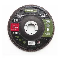 Круг пелюстковий торцевий Apro 830455 Р80 прямий 125мм Т27                                          