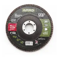 Круг пелюстковий торцевий Apro 830456 Р100 прямий 125мм Т27                                         