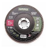 Круг лепестковый торцевой Apro 830457 Р120 прямой 125мм Т27