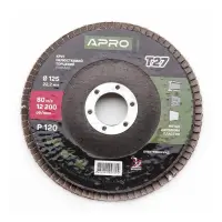 Круг пелюстковий торцевий Apro 830457 Р120 прямий 125мм Т27                                         