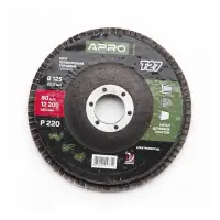 Круг пелюстковий торцевий Apro 830459 Р220 прямий 125мм Т27                                         