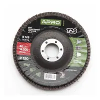 Круг пелюстковий торцевий Apro 830467 Р120 конус 125мм Т29                                          
