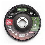 Круг лепестковый торцевой циркониевый Apro 830475 Р80 конус 125мм Т29                               