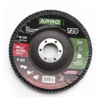 Круг пелюстковий торцевий цирконієвий Apro 830475 Р80 конус 125мм Т29                               