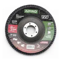 Круг пелюстковий торцевий цирконієвий Apro 830477 Р120 конус 125мм Т29                              