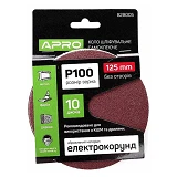 Круг шлифовальный без отверстий Apro 828005 на липучке 125мм P100 10шт