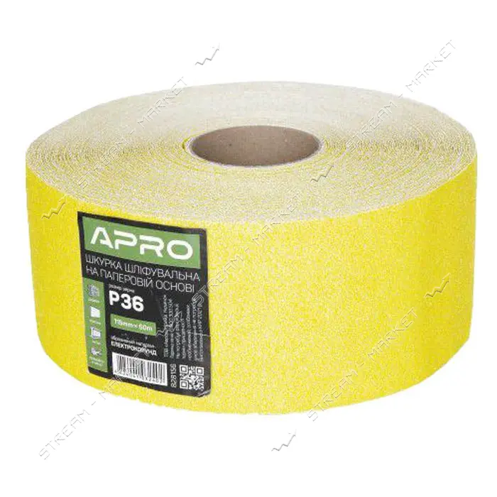 Бумага шлифовальная рулон Apro 828156 115мм x 50м P36
