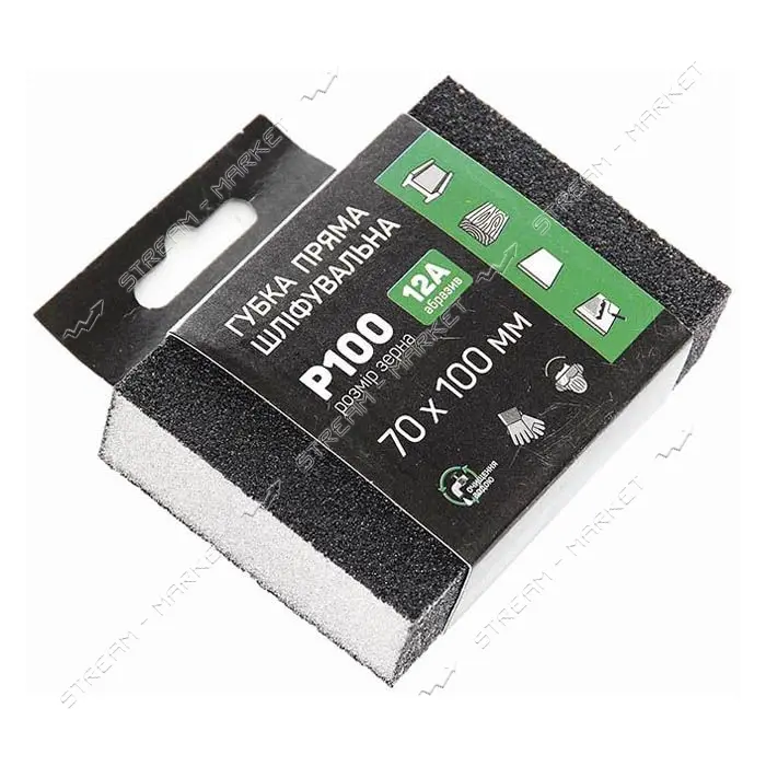 Губка шлифовальная четырехсторонняя прямая Apro 828093 P100                                         