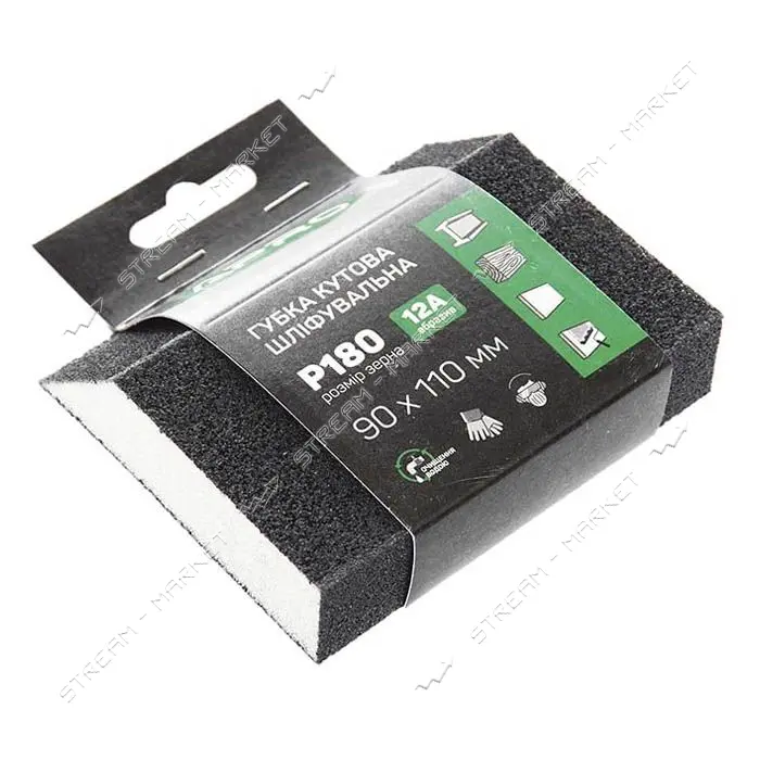 Губка шлифовальная четырехсторонняя угловая Apro 828111 P180