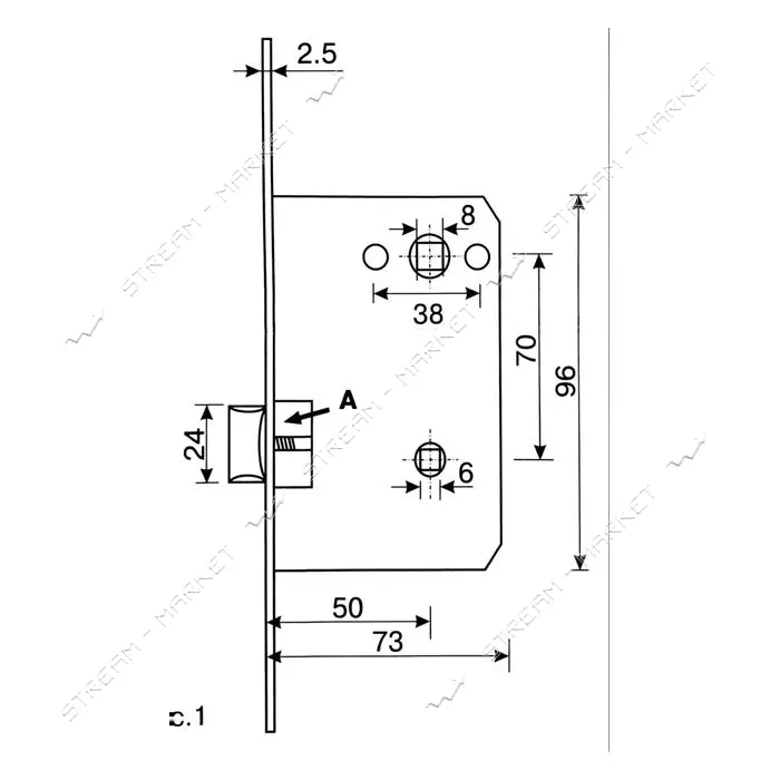 Защелка Avers 5600-WC-AB бронза