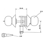 Ручка-защелка Apecs 6072-01-CR ключ/поворот хром