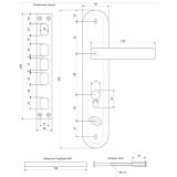 Замок врезной Apecs T-0523-C-CR-L Т5Dлевый                                                          