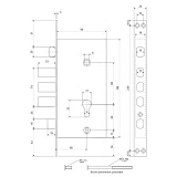 Замок врезной Apecs T-0523-C-CR-R Т5Dправый