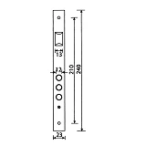 Замок врезной Avers 2226/70 G/Gm ключ матовое золото