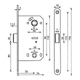 Защелка Apecs 5300 MС-WC-BLM магнитная черная матовая                                               