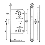Защелка Apecs 5300 MС-WC-CR магнитная хром                                                          