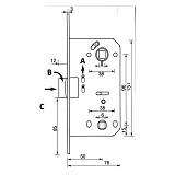 Защелка Apecs ML 5300 P-WC-АВ пластиковый язычок бронза