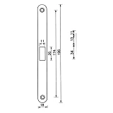 Защелка Apecs ML 5300 P-WC-АВ пластиковый язычок бронза