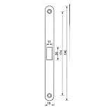 Защелка Apecs ML 5300-P-WC-S пластиковый язычок cатин
