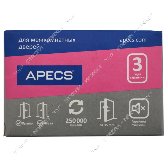 Защелка Apecs 5400-P-CR с пластиковым язычком хром