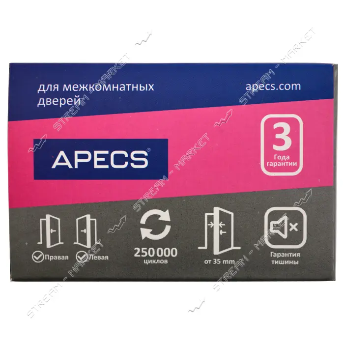 Защелка Apecs 5400-P-NIS с пластиковым язычком сатин