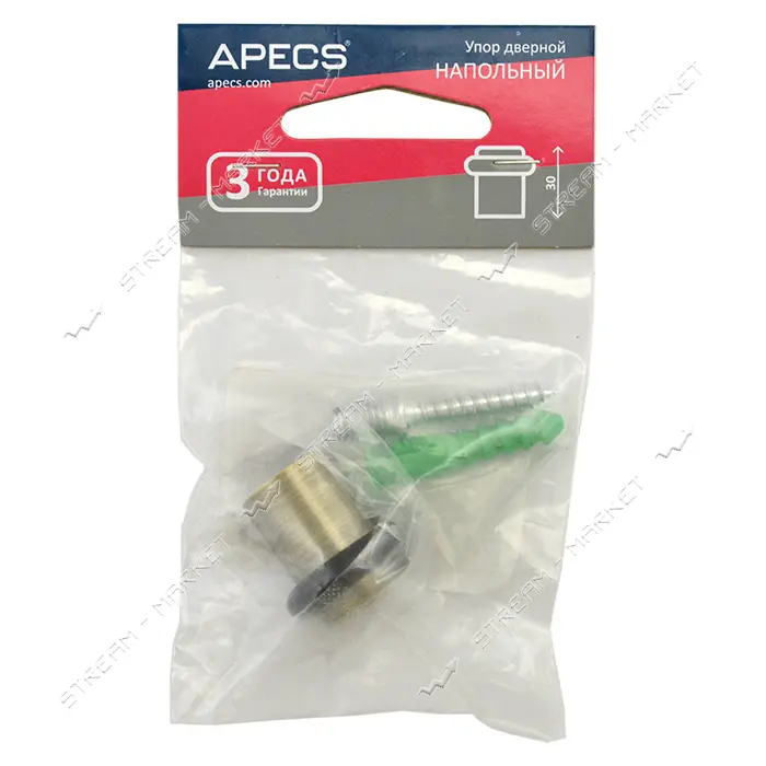 Упор дверной Apecs DS-0011- CR напольный высота 4см хром                                            